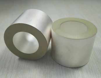 Электроды пьезоэлектрической керамической трубки серебряного цвета положительные и отрицательные